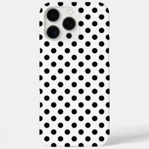 Coques iPhone 16 Pro Max Motif Pois noir et blanc mignon