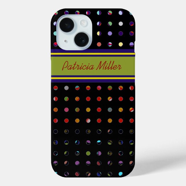 Coques Case-Mate iPhone Motif Pois personnalisé (Verso)