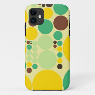 Etui iPhone Case-Mate Motif pois rétro (Vert, Jaune, Brown)