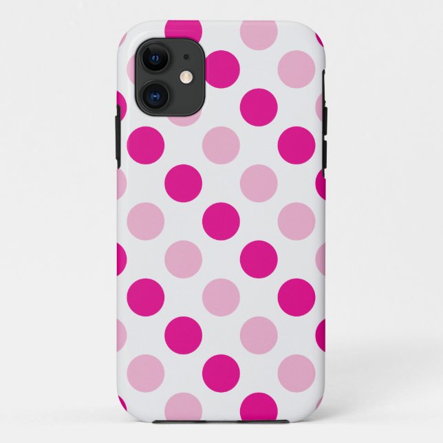 Coques Case-Mate iPhone Motif pois rose (Dos)