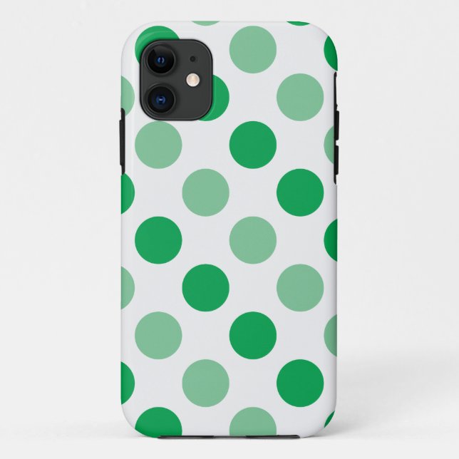 Coques Case-Mate iPhone Motif pois vert (Dos)