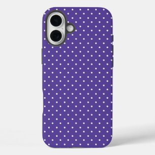 Coque Pour iPhone 16 Plus Motif pois violet moyen sans couture