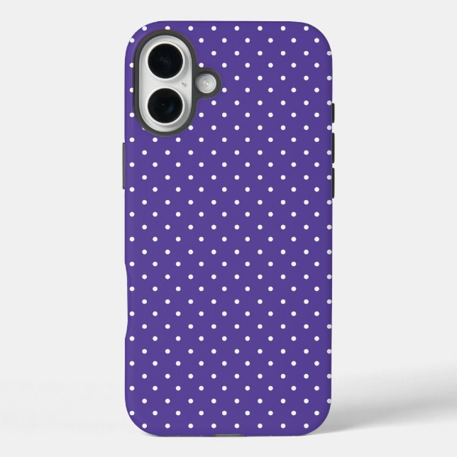 Coques Case-Mate iPhone Motif pois violet moyen sans couture (Verso)