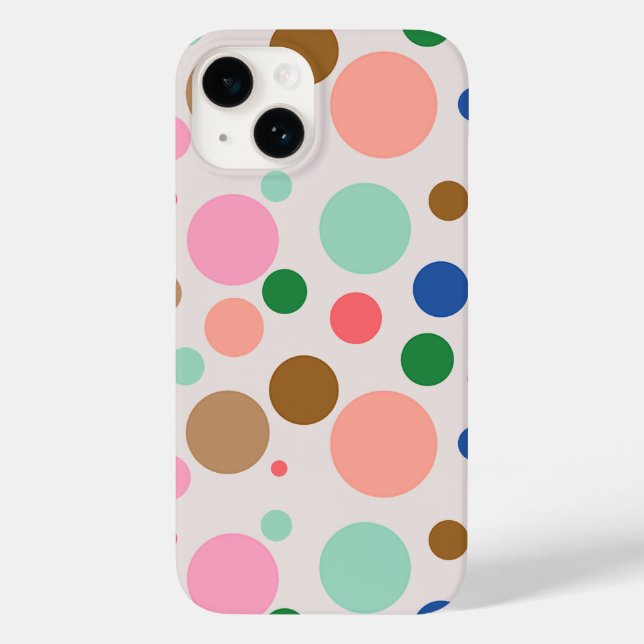 Coques Case-Mate iPhone Motif Poka Dot Moderne (Verso)