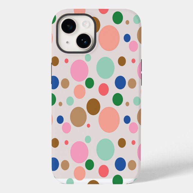 Coques Case-Mate iPhone Motif Poka Dot Moderne (Verso)