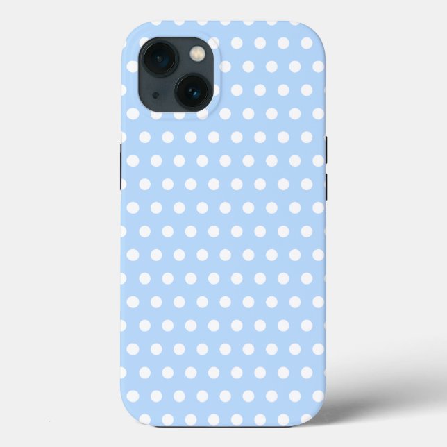 Coques Case-Mate iPhone Motif Polka blanc et bleu. Spotty. (Verso)