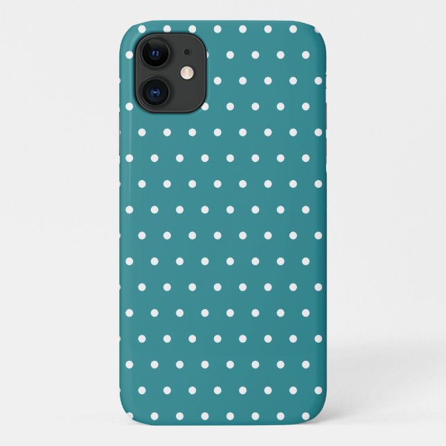 Coques Case-Mate iPhone Motif Polka Turquoise (Dos)