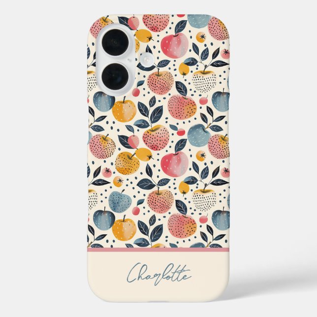 Coques Case-Mate iPhone Motif Pomme avec nom personnalisé   (Verso)