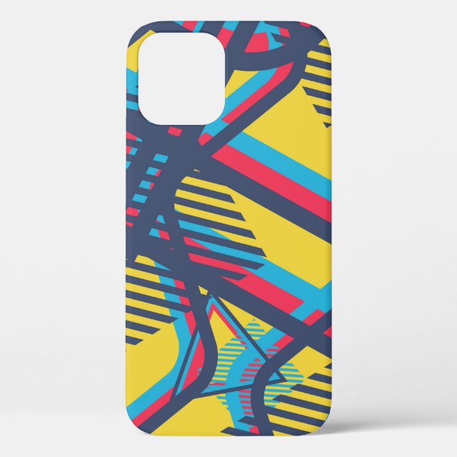 Coques Case-Mate iPhone Motif Pop Art sans soudure. Texture couleur Abstra (Verso)