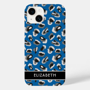 Coque Case-Mate iPhone Motif Poster de animal bleu moderne Gras Personnal