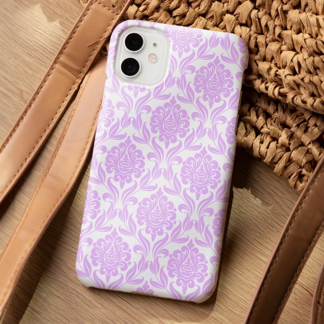 Coques Case-Mate iPhone Motif pourpre damassé (Créateur téléchargé)