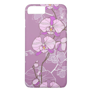 Coque iPhone 8 Plus/7 Plus Motif pourpre d'orchidée
