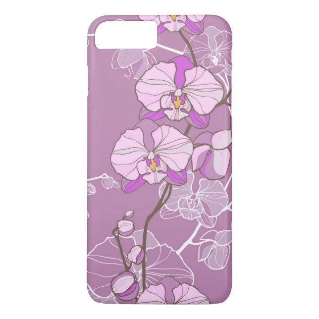 Coques Case-Mate iPhone Motif pourpre d'orchidée (Dos)