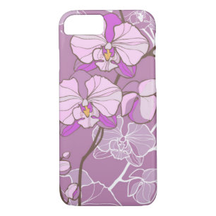 Coques Pour iPhone Motif pourpre d'orchidée