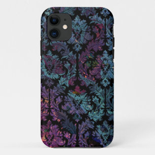 Etui iPhone Case-Mate Motif pourpre et bleu de damassé