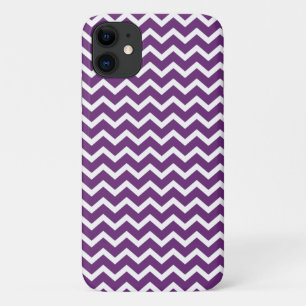 Coque iPhone 11 Motif pourpre foncé de chevrons