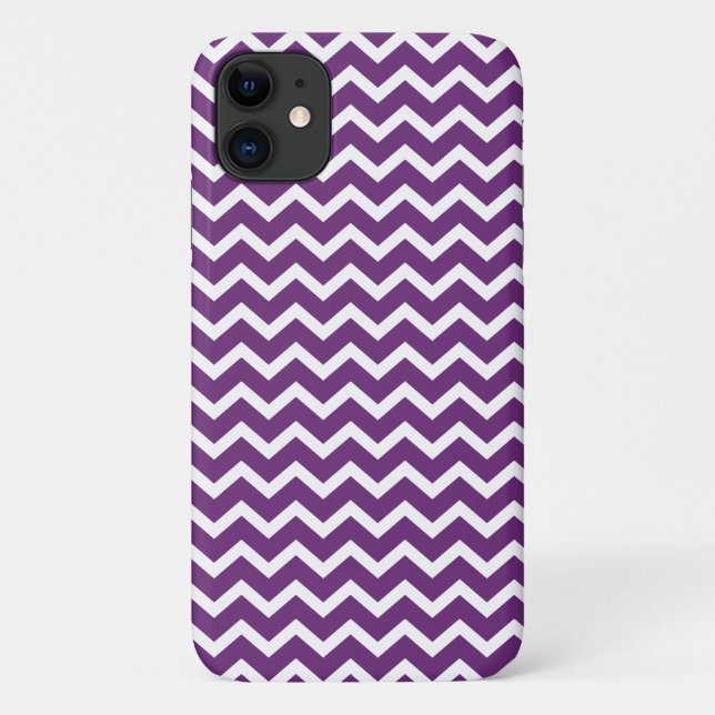 Coques Case-Mate iPhone Motif pourpre foncé de chevrons (Dos)