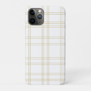 Case-Mate iPhone Case Motif propre carreau moderne minimal blanc et or