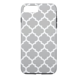 Etui iPhone Case-Mate Motif Quatrefoil gris blanc marocain #5 V