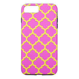Coques Pour iPhone Motif Quatrefoil Marocain Rose Chaud #5