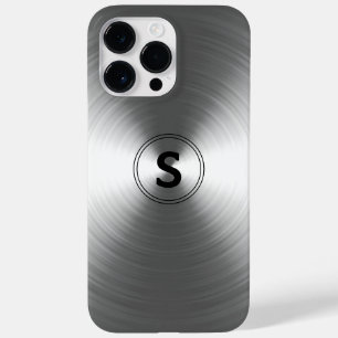Coque Case-Mate iPhone Motif radiant argenté contemporain monogramme