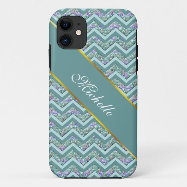 Coques Case-Mate iPhone Motif Rainbow Foil ZigZag (Dos)
