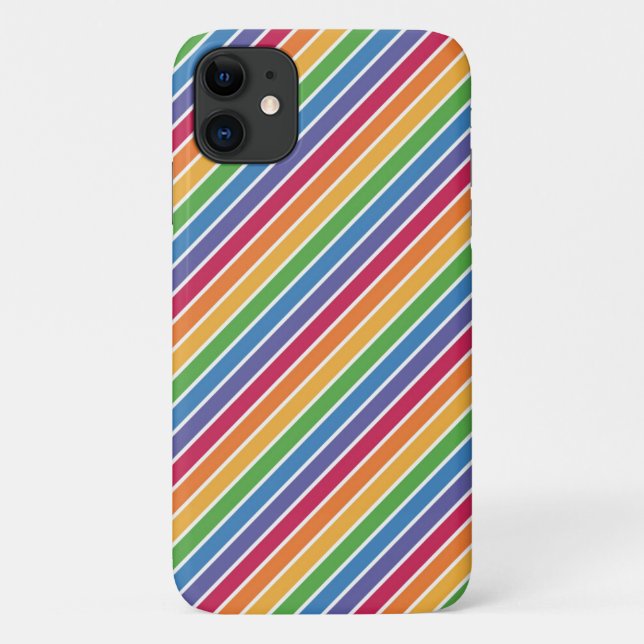 Coques Case-Mate iPhone Motif Rainbow Stripes (Dos)