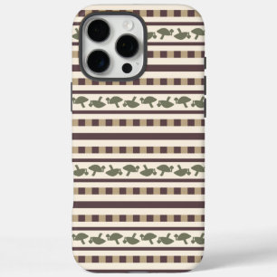 Coque iPhone 16 Pro Max Motif rayé champêtre aux champignons