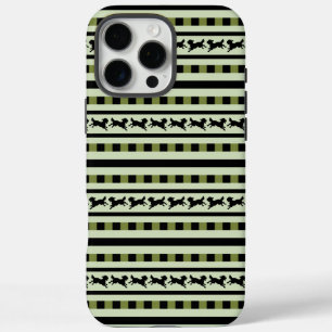 Coque iPhone 16 Pro Max Motif rayé de chien joueur