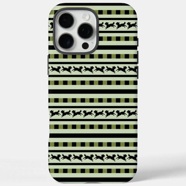 Coques Case-Mate iPhone Motif rayé de chien joueur (Verso)
