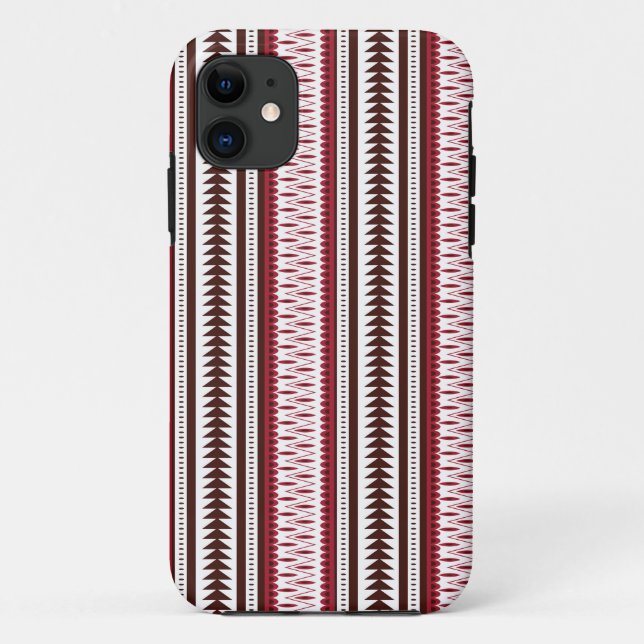 Coques Case-Mate iPhone motif rayé rouge et blanc (Dos)