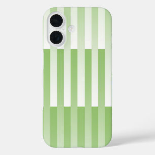 Coque Pour iPhone 16 Motif rayé vert blanc