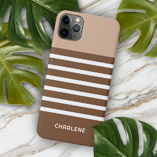 Case-Mate iPhone Case Motif rayures blanches Tons neutres personnalisés
