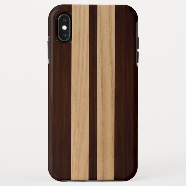 Coques Case-Mate iPhone Motif rayures de bois de rose foncé aspect grain d (Dos)