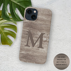 Coque Case-Mate iPhone Motif rayures de bois de tree woodgrain brun foncé