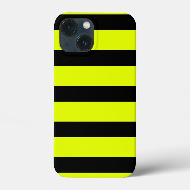 Coques Case-Mate iPhone Motif rayures jaunes (Verso)