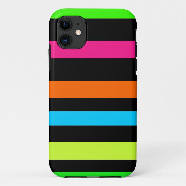 Coques Case-Mate iPhone Motif Rayures Néon (Dos)