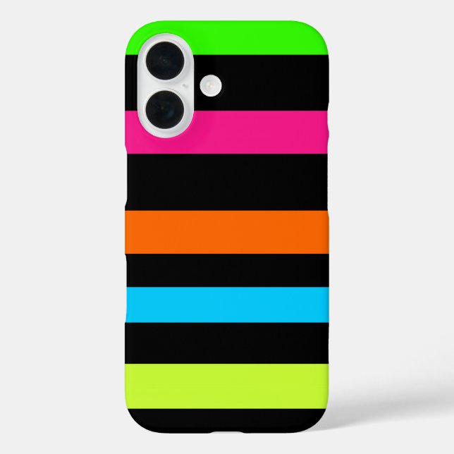 Coques Case-Mate iPhone Motif Rayures Néon (Verso)