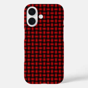 Coque Pour iPhone 16 Motif Red Black Weaver