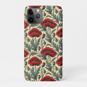 Case-Mate iPhone Case Motif Red Poppies d'inspiration vintage