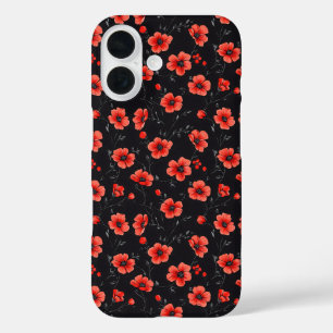 Coque Pour iPhone 16 Motif Red Poppy