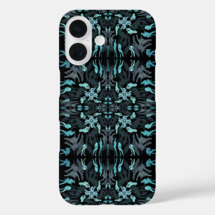 Coque Pour iPhone 16 Motif Répétitif en Tourbillons Aquatiques Abstrait