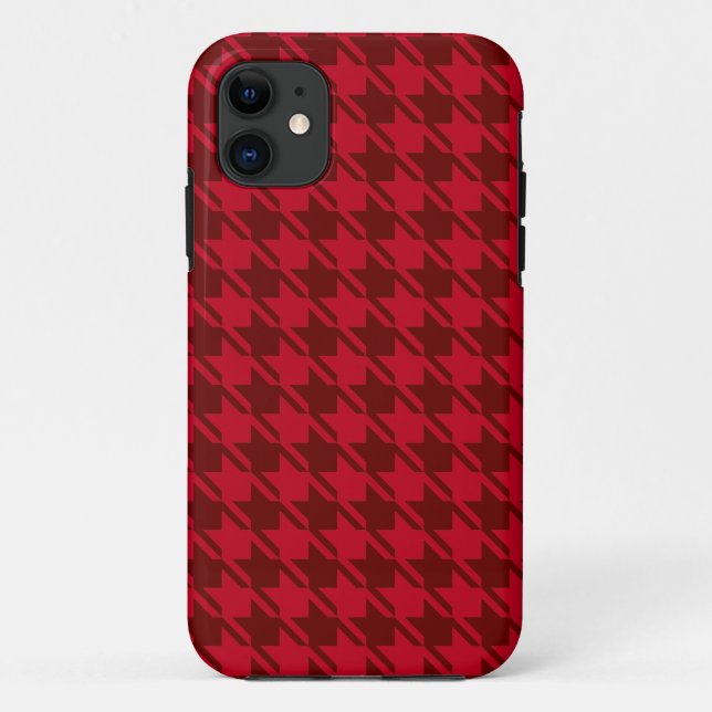 Coques Case-Mate iPhone Motif répétitif Red Houndstooth (Dos)