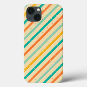 iPhone 13 Case motif rétro à rayures