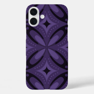 Coque Pour iPhone 16 Plus Motif Rétro de Couleur Violet Foncé