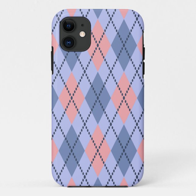 Coques Case-Mate iPhone Motif rétro en losanges.  (Dos)