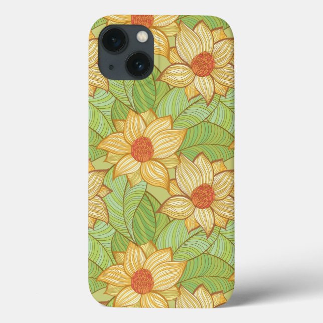 Coques Case-Mate iPhone Motif Retro Magnolia (Verso)