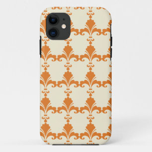 Etui iPhone Case-Mate Motif Rétro Orange Fleur-De-Lis