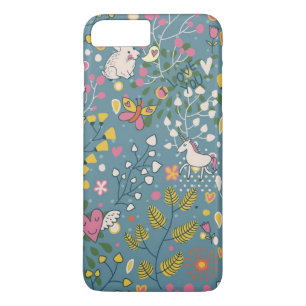Coque iPhone 8 Plus/7 Plus Motif romantique abstrait avec la bande dessinée