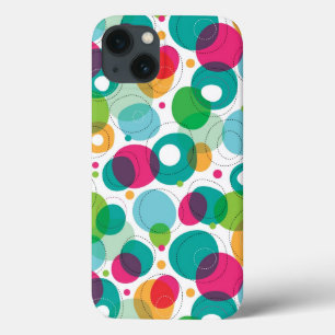 Etui iPhone 13 Motif rond d'enfants de bulles
